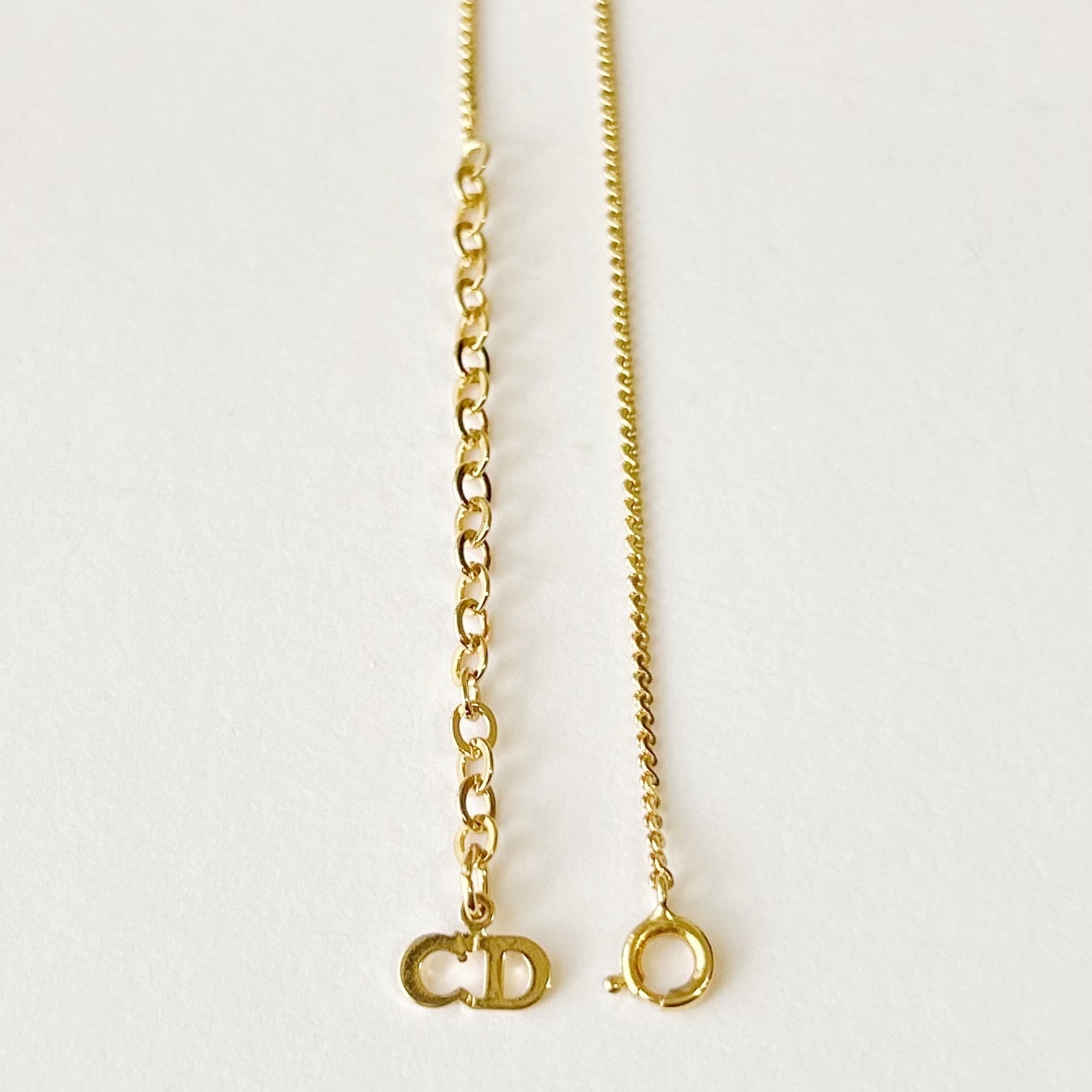 N7170】Christian Dior simple small CD necklace/クリスチャン