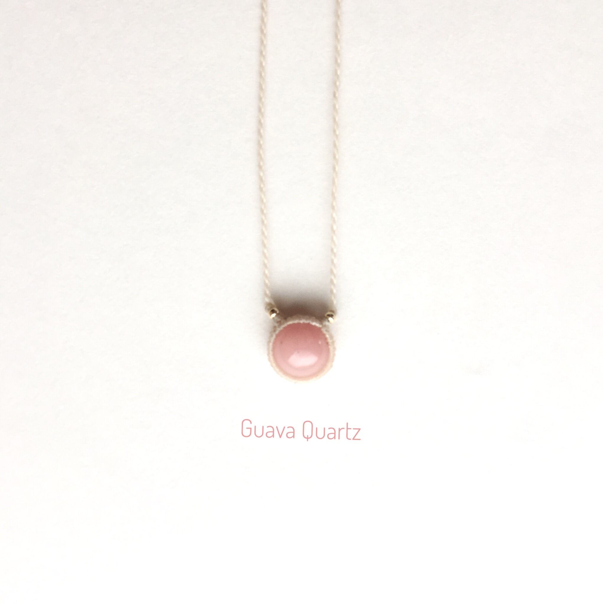 グァバクォーツ macramé necklace