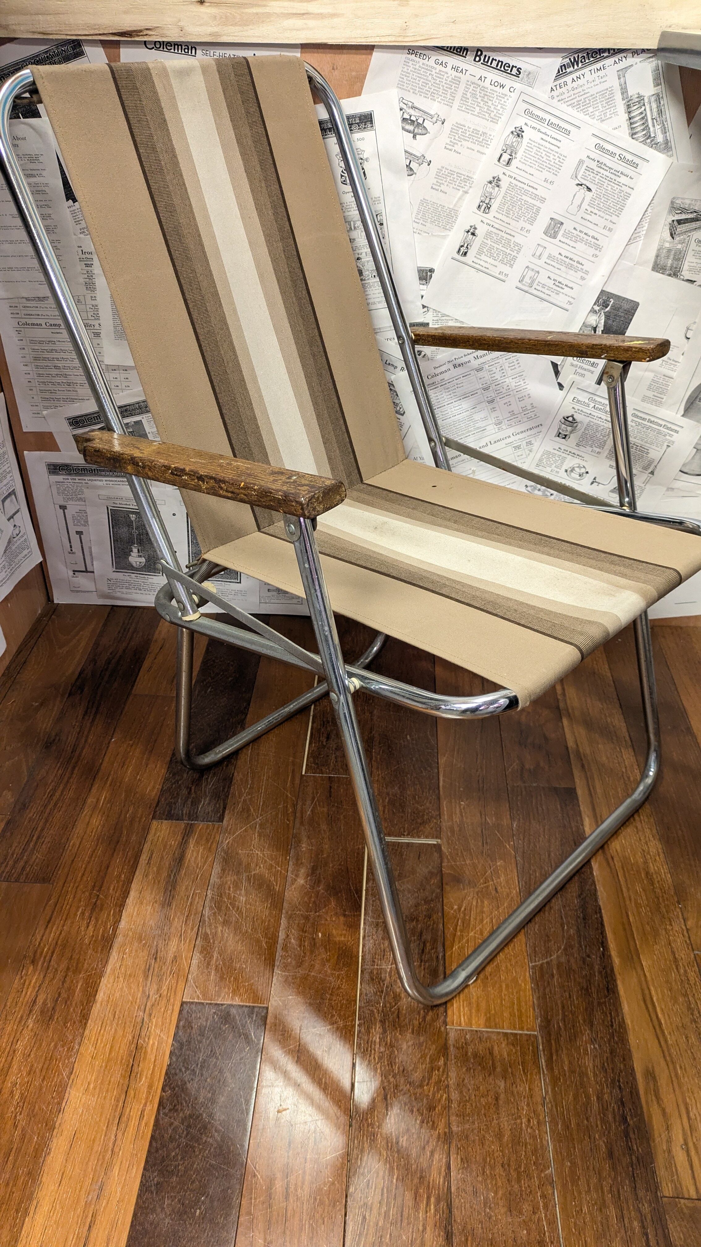 Vintage FoldingChair AirstreamChair USA Antique Camping ビンテージ