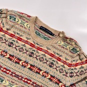 カシミヤ混 RALPH LAUREN ラルフローレン フェアアイル コットン ニット セーター M /マルチカラー系 レディース インパクト21