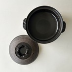 土鍋 9号 4〜5人用 直火専用 黒十草 萬古焼