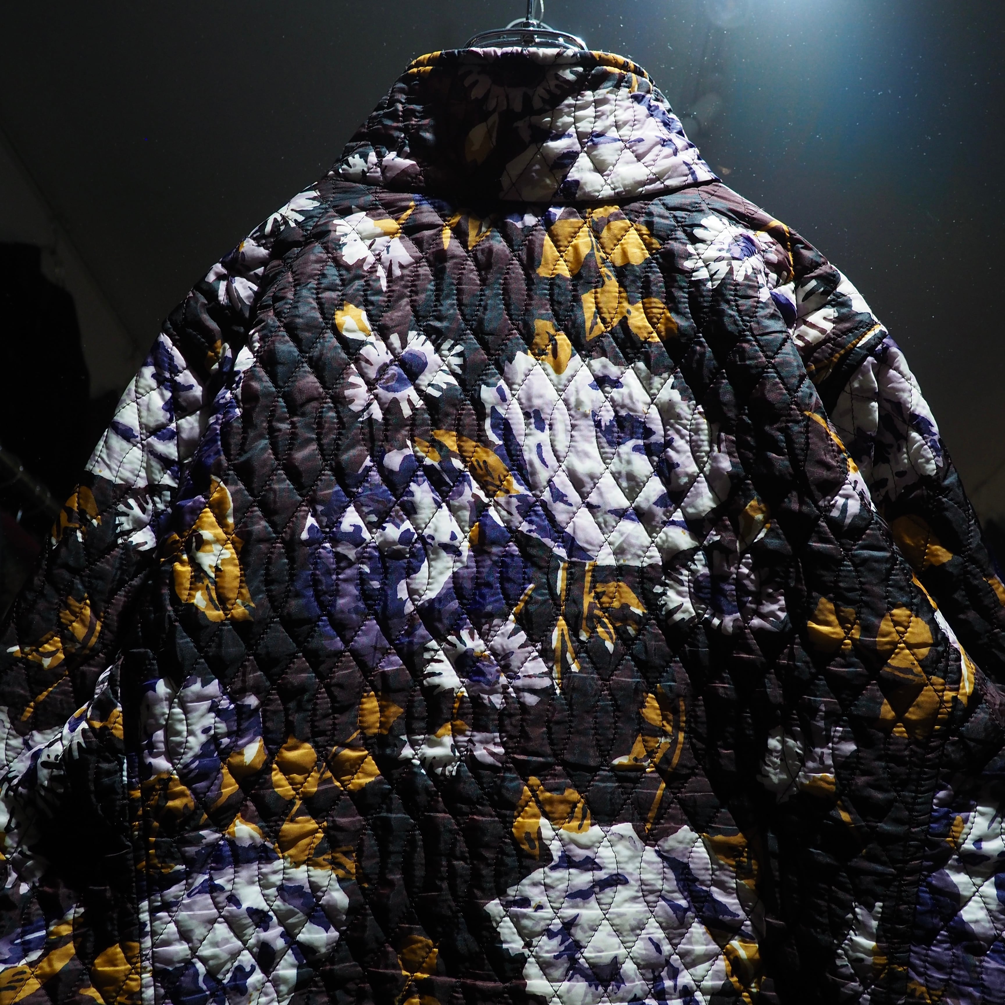 " LANDS END " Beautiful Flower full pattern Design quilting track jacket