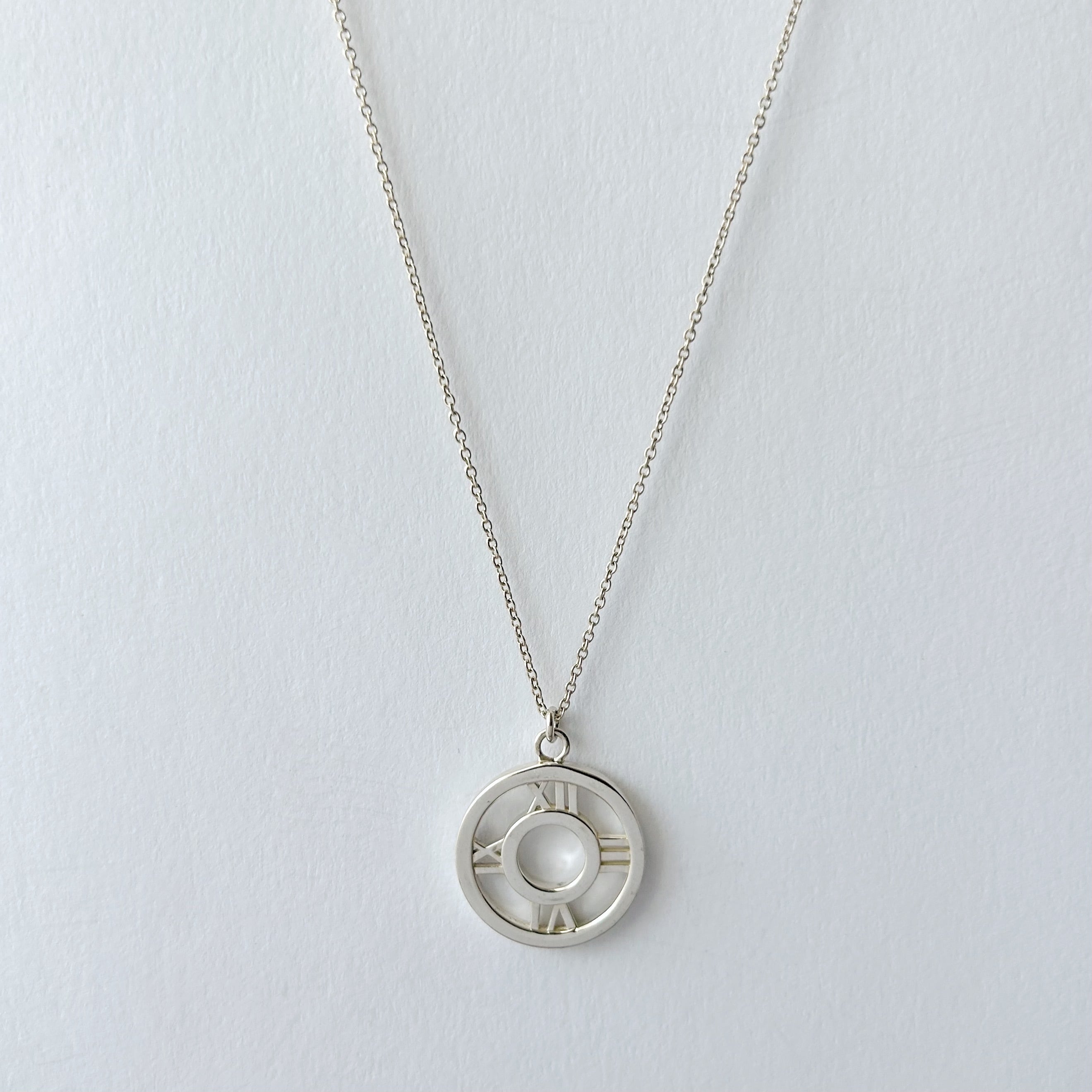 T7157】Tiffany&Co. アトラスオープンメダリオンネックレス/silver925
