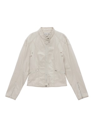 [Matin Kim] COTTON BIKER JUMPER IN CREAM 正規品 韓国ブランド 韓国ファッション 韓国代行 マーティンキム matinkim