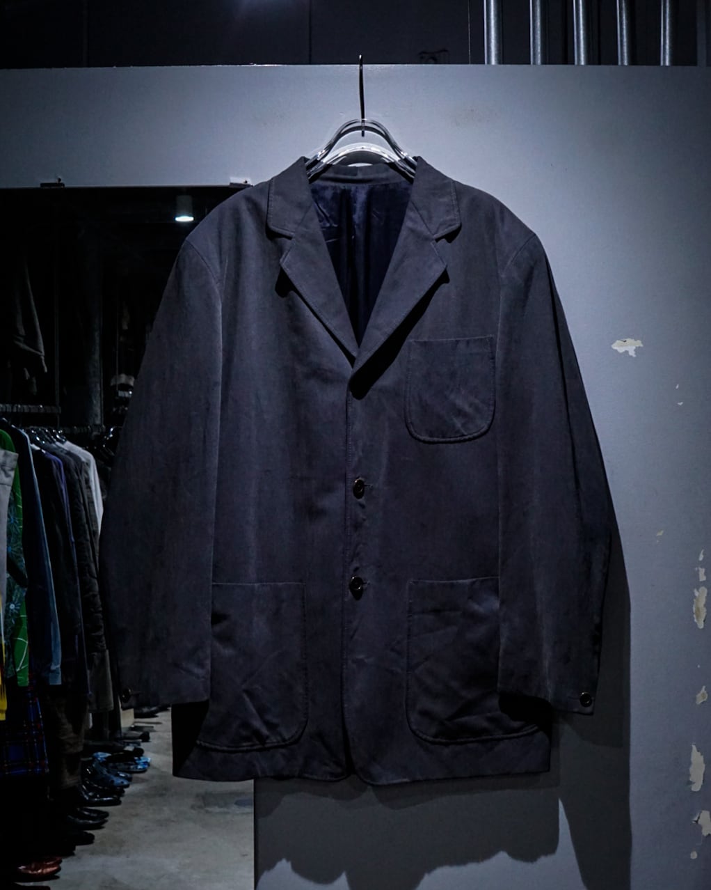 add (C) vintage】“ADOLFO DOMINGUEZ” Linen × Microfiber Tailored