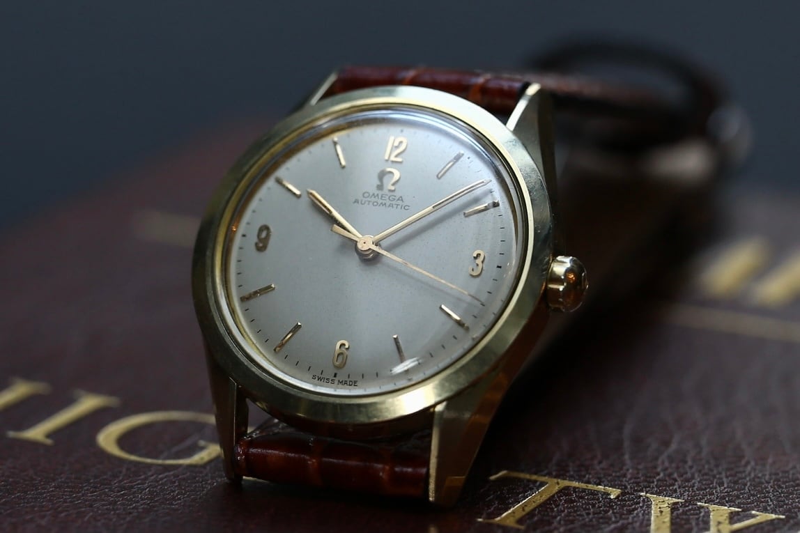 OMEGA】 1955 オメガ ノンネーム 飛びアラビア ボーイズ 初期型全回転