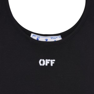 Off-White  OFF STAMP RIBBED TANK TOP  BLACKWHITE (WOMEN)