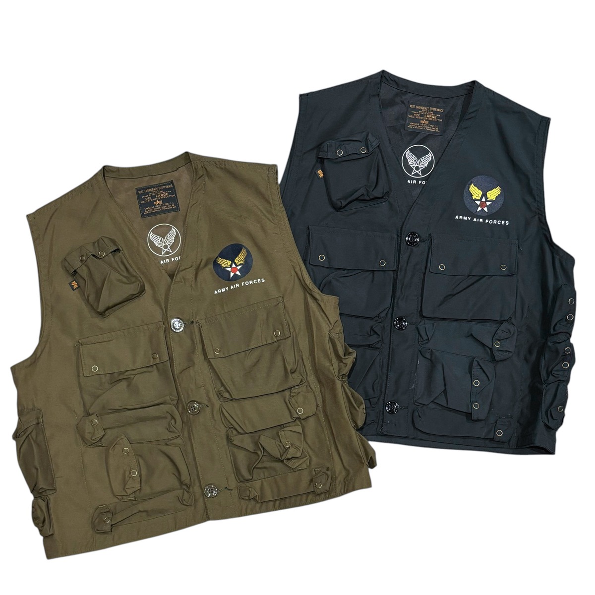 アルファU.S. AIR FORCE ミリタリー ラジオベスト デッドストック 50s 