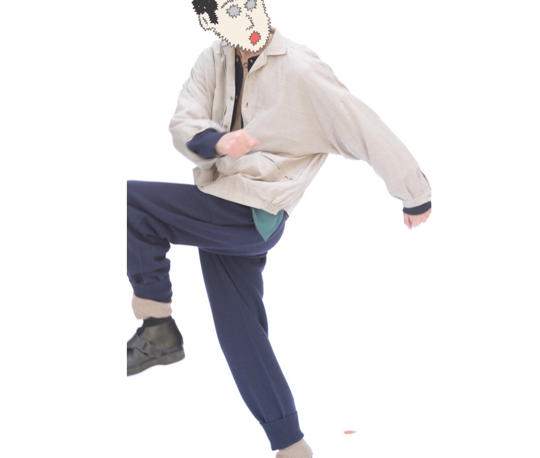 HOMELESS TAILOR レイヤードシャツジャケット Beige