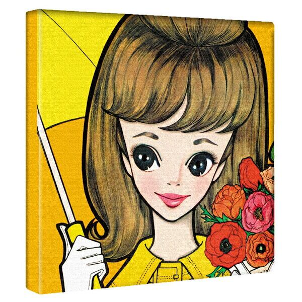 内藤ルネ キャンバスアート ルネガール＜雨の日も＞ インテリア アート