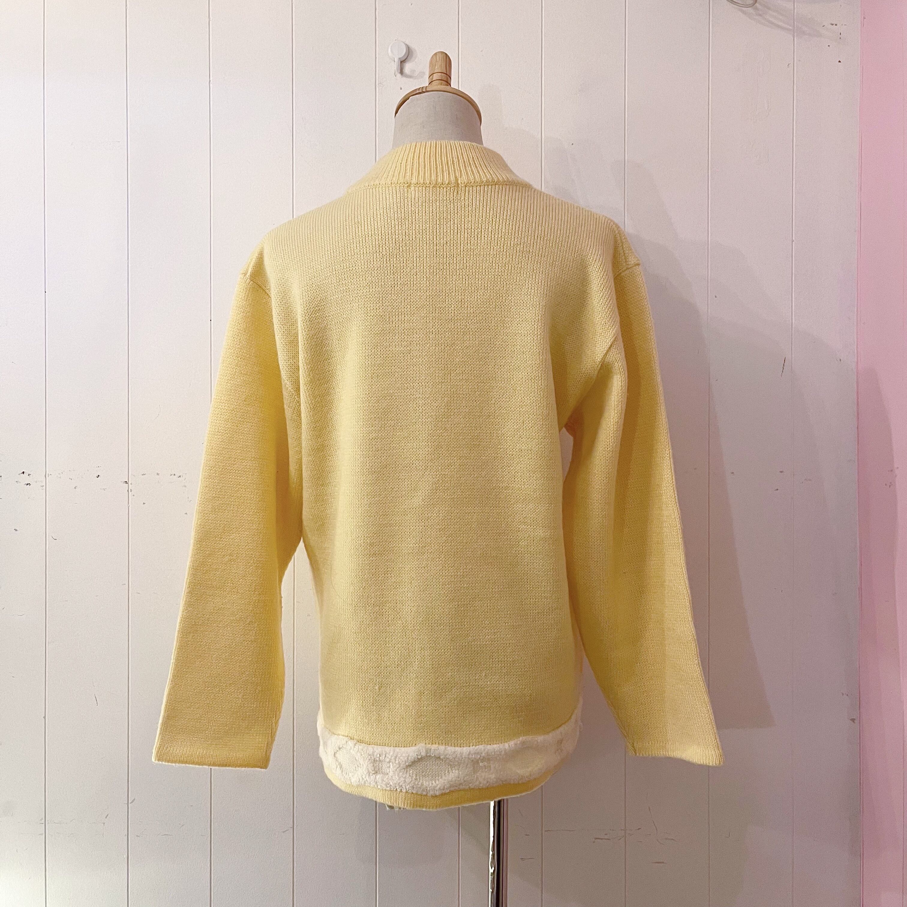 rabbit pale yellow knit sweater