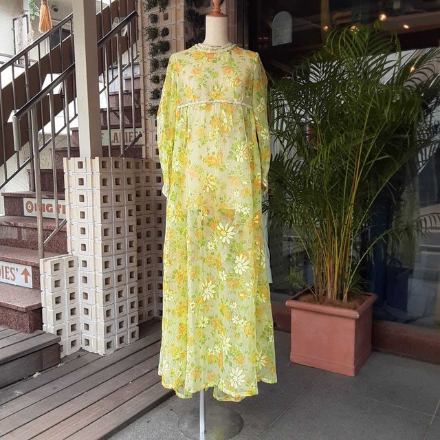 Flower see-through dress / フラワー シースルー ドレス | BIG TIME  