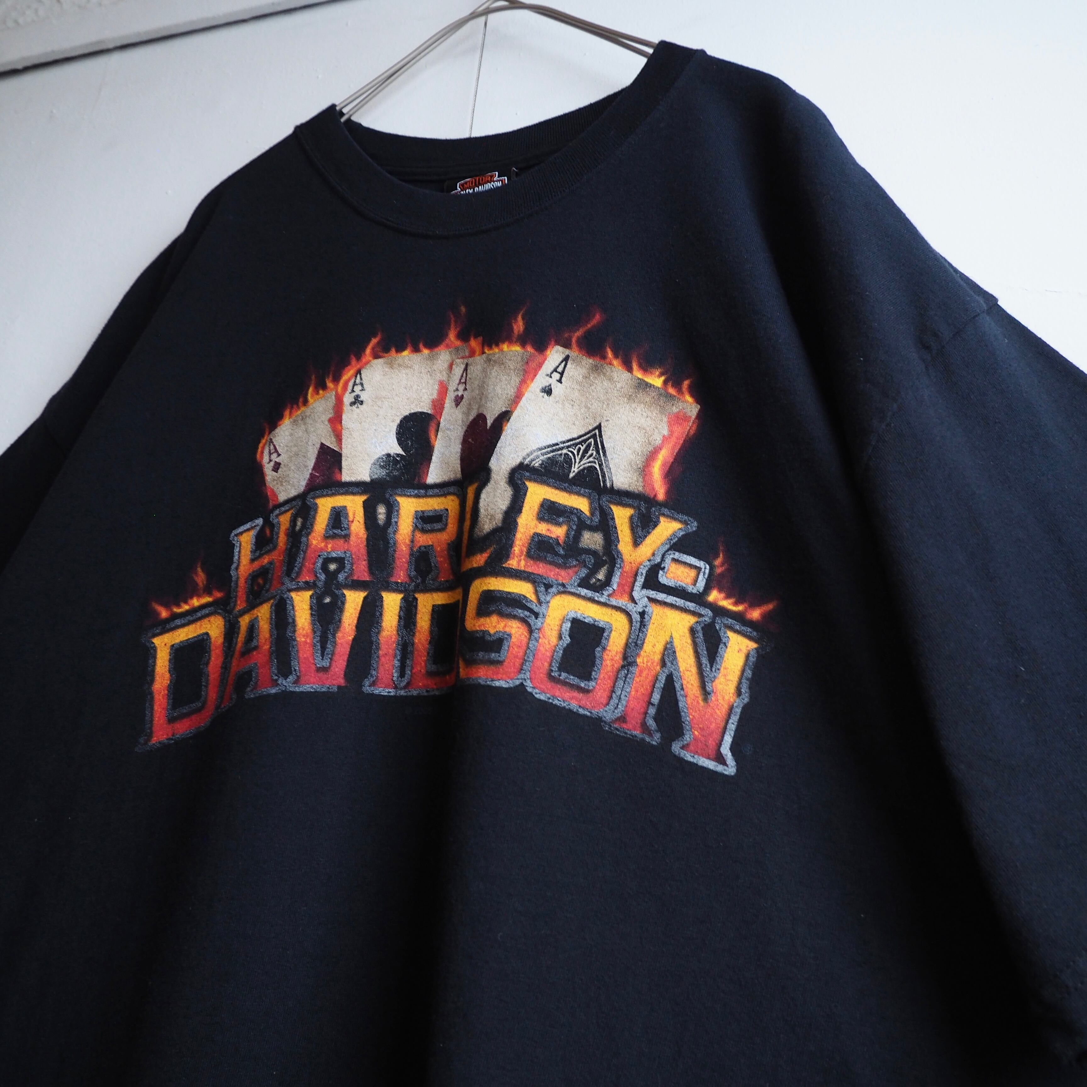 ” Harley-Davidson ” Casino printed Black loose Tee (made in Usa)