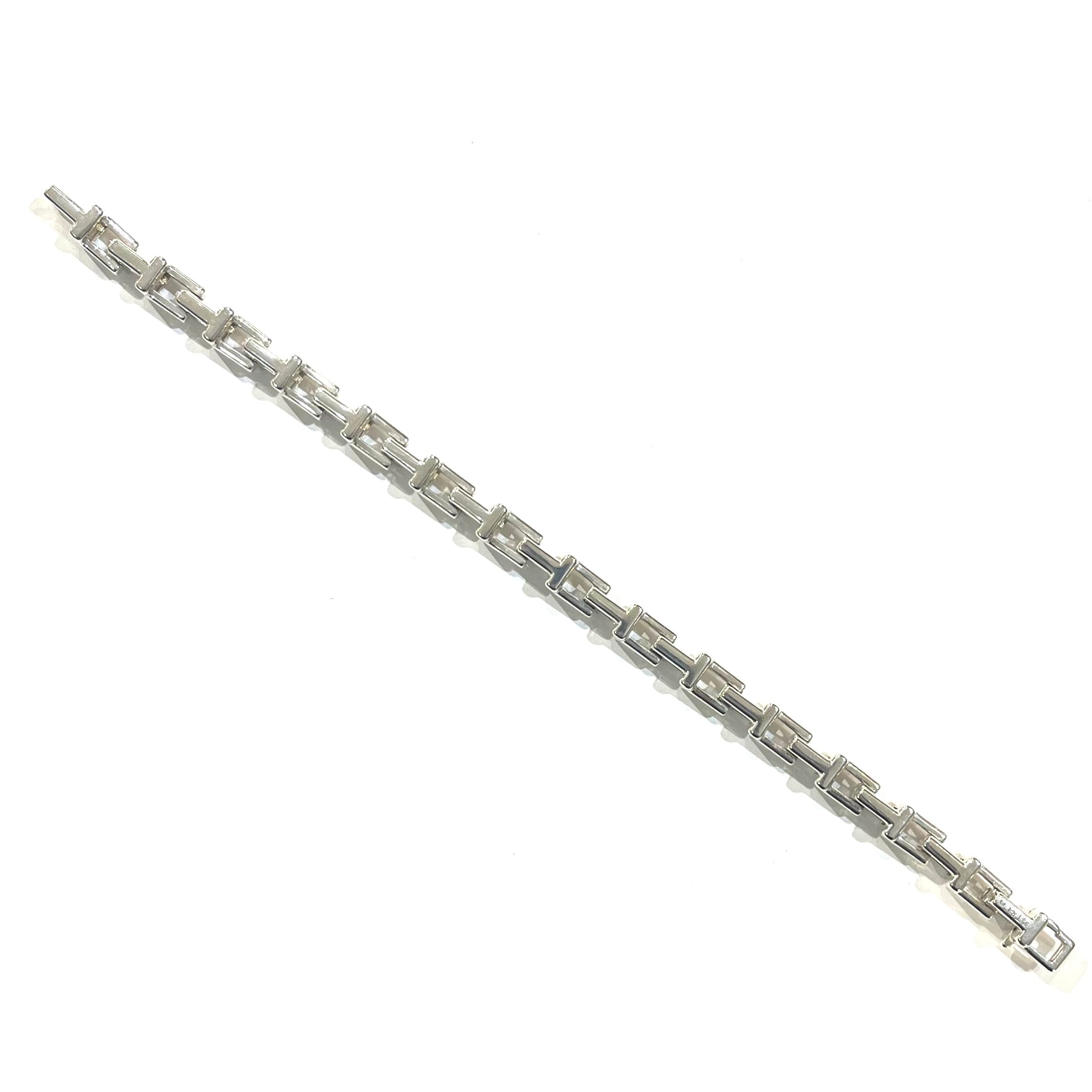 激レア【TIFFANY&CO. 】2290 重厚感Tモチーフ リンクシルバー