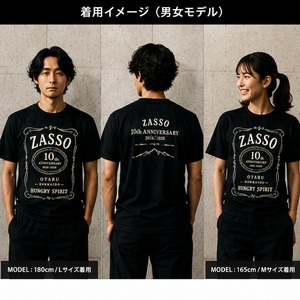 ZASSO 10周年記念 Tシャツ｜10th ANNIVERSARY 2016-2026｜ブラック S〜5XL