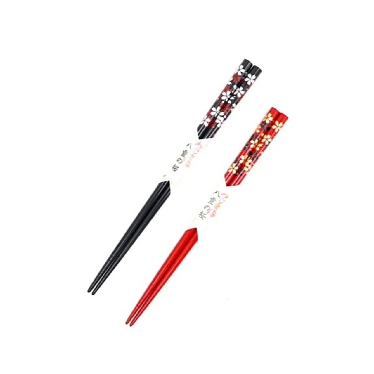 輪島うるし箸 1膳入	八重の桜(黒)