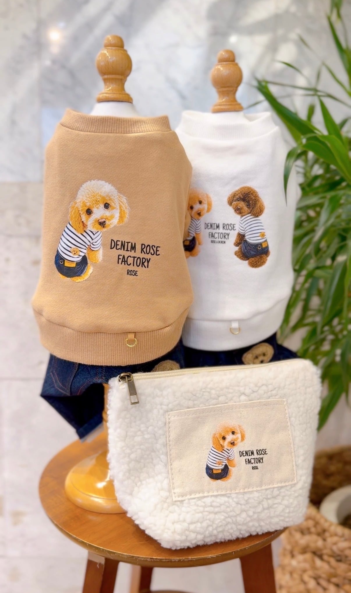 DENIM ROSE ワッペンラメトレーナー DENIM ROSE FACTORY】⑩犬服(トレーナー) | DENIM ROSE