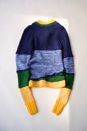 3D multi stripe sweater