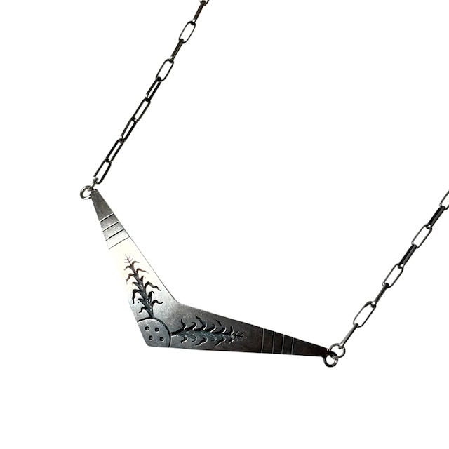 vintage Hopi overlay silver necklace