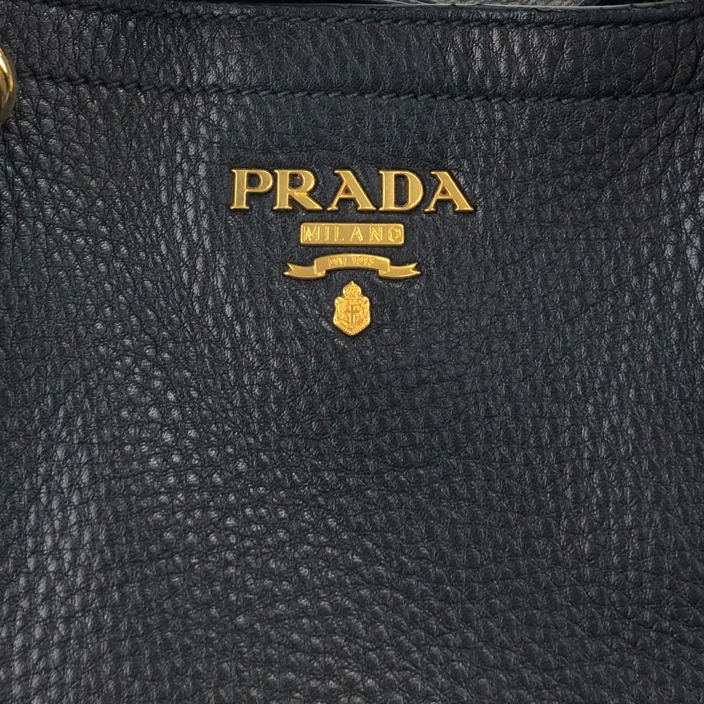 PRADA プラダ ショルダーバッグ ブラック ロゴ レザー 2way vintage
