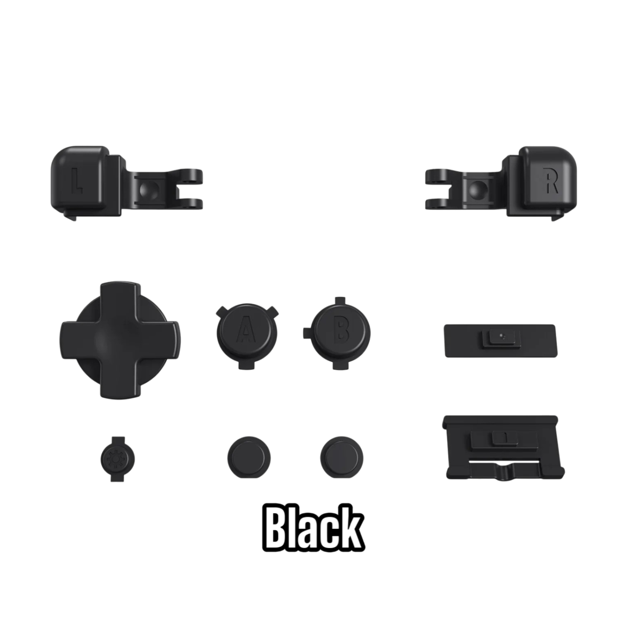ゲームボーイアドバンスSP　ボタンセット【ブラック】XR