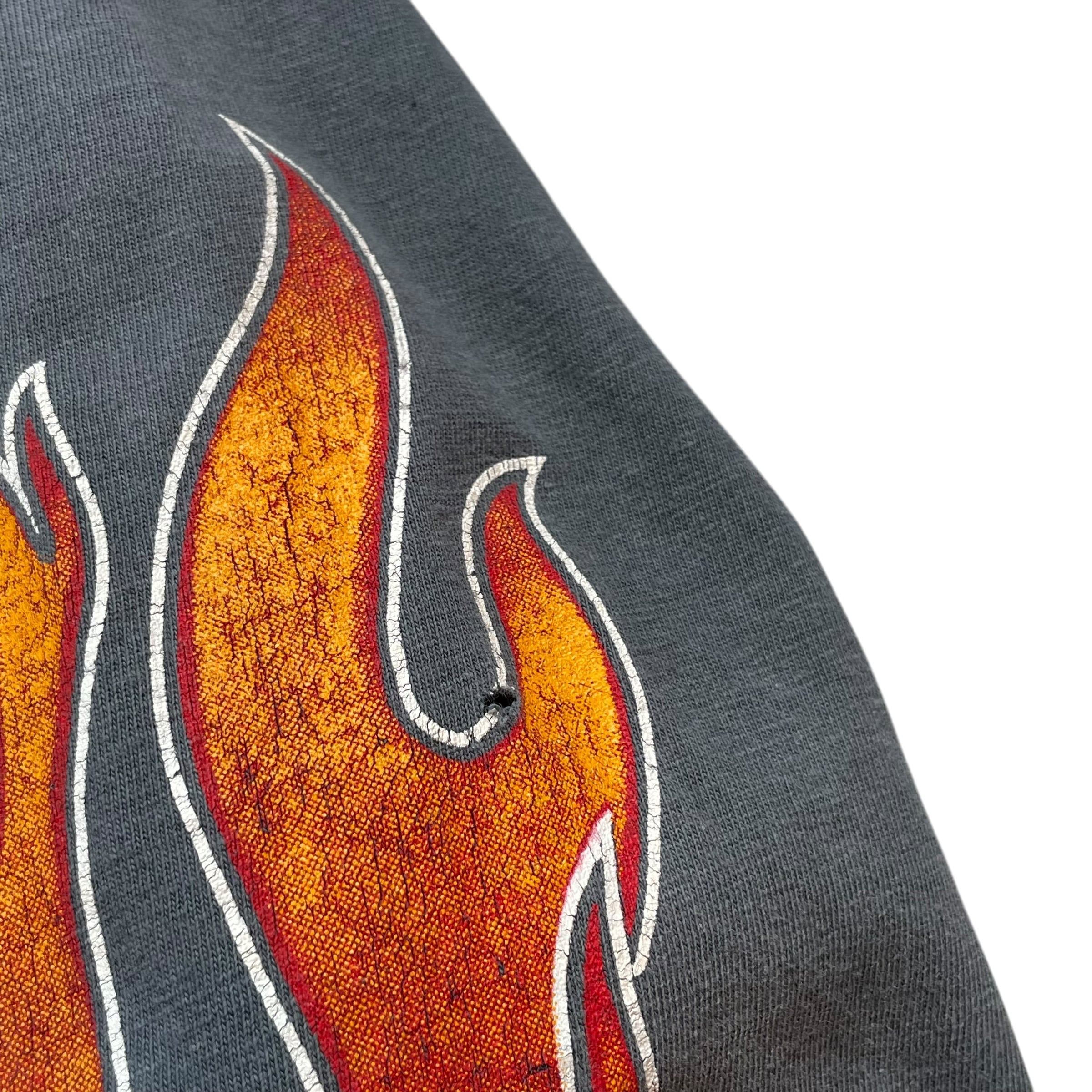 トップス harley vintage flame Harley Davidson flame eagle LS 90s tシャツ