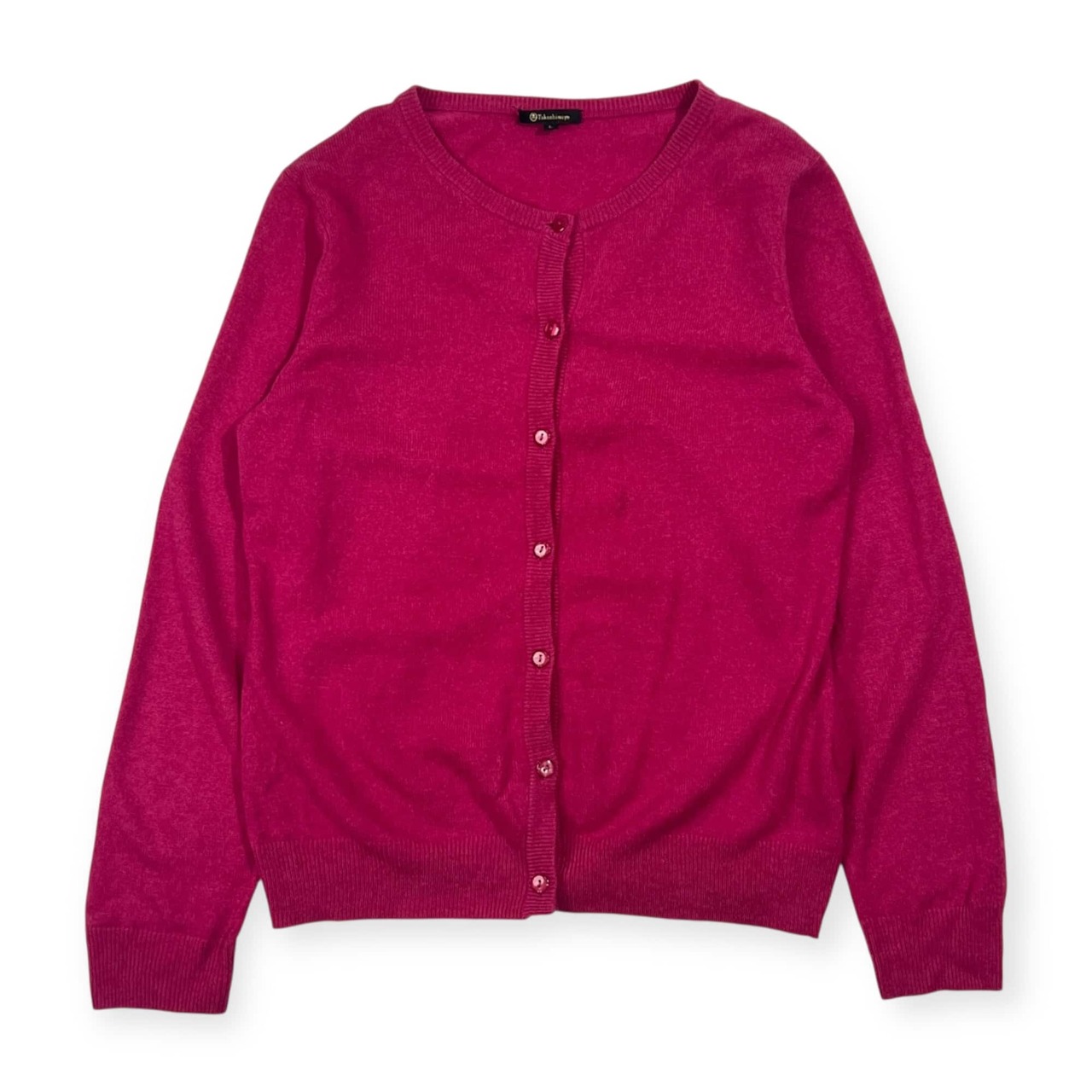 カシミヤ100% Takashimaya タカシマヤ ニット カーディガン L/ピンク レディース