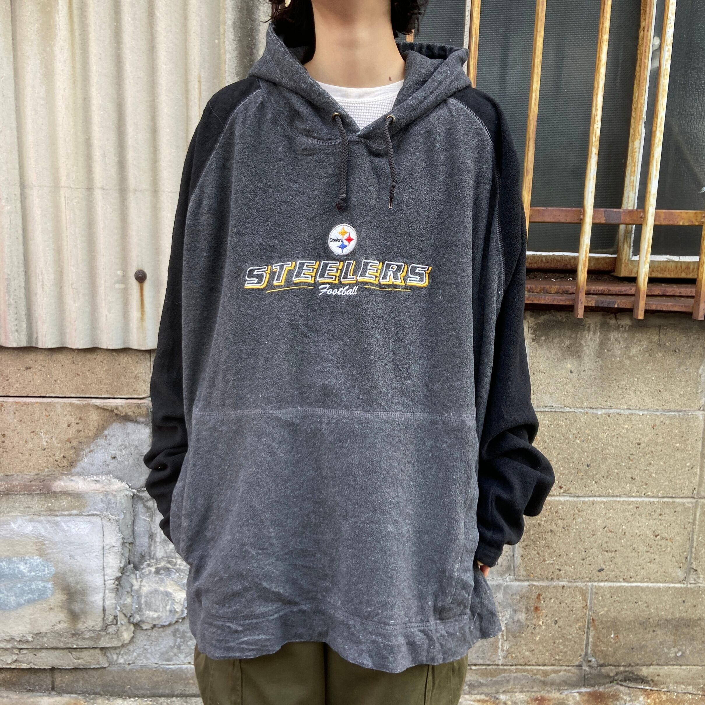 ビッグサイズ NFL ピッツバーグ・スティーラーズ フリースパーカー 