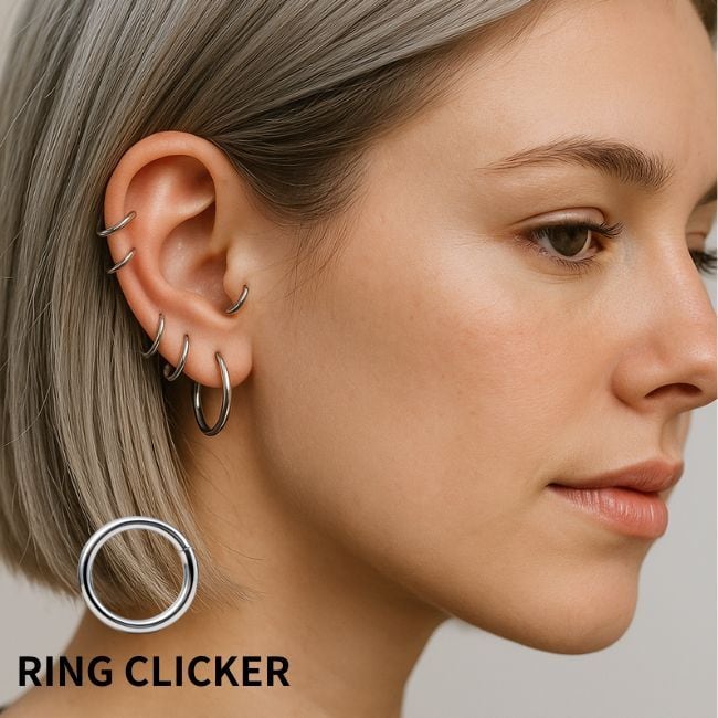 ワンタッチピアス 16g 14g チタンピアス 医療用 金属アレルギー対応