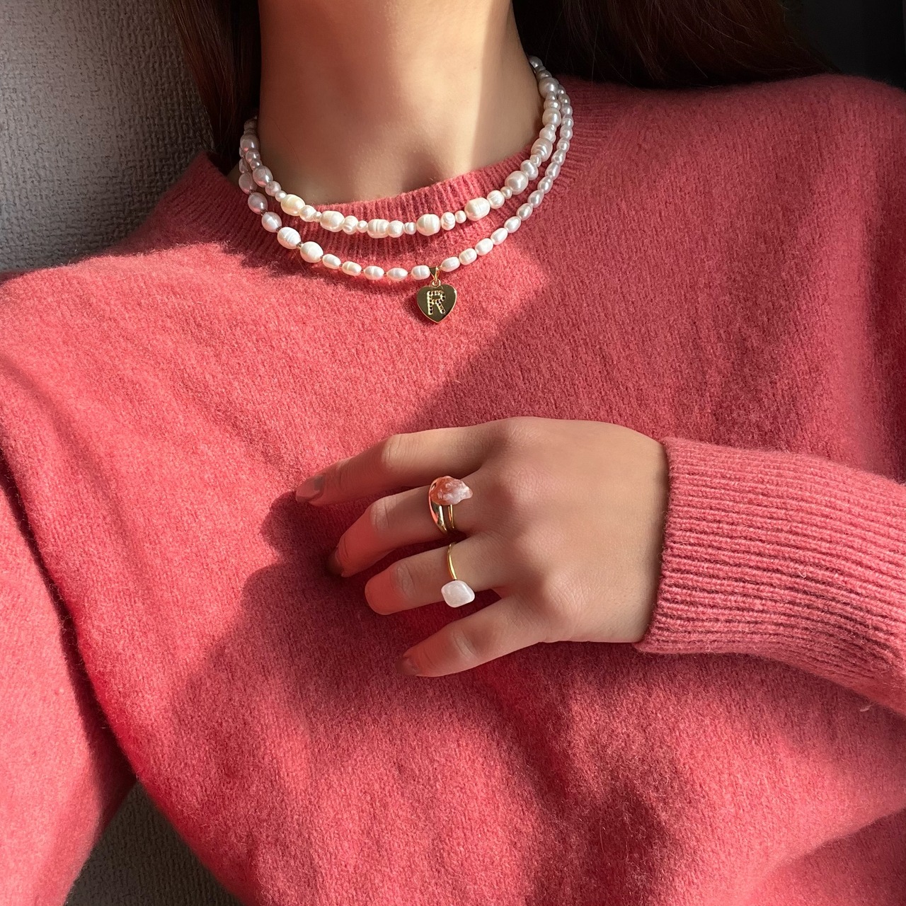 不揃い パールネックレス［GSN031］