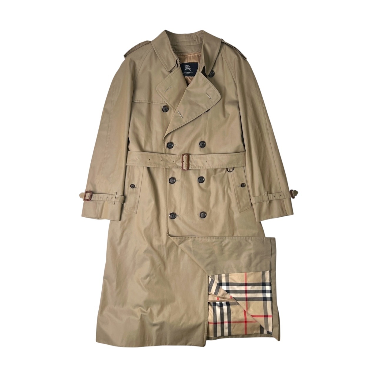 BURBERRY LONDON バーバリー 裏チェック トレンチコート ウールライナー付き 98-185-8/ベージュ/玉虫カラー/メンズ