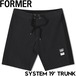【送料無料】ストレッチショーツ ボードショーツ FORMER フォーマー SYSTEM 19 TRUNK FBO-25109 BLACK 日本代理店正規品30