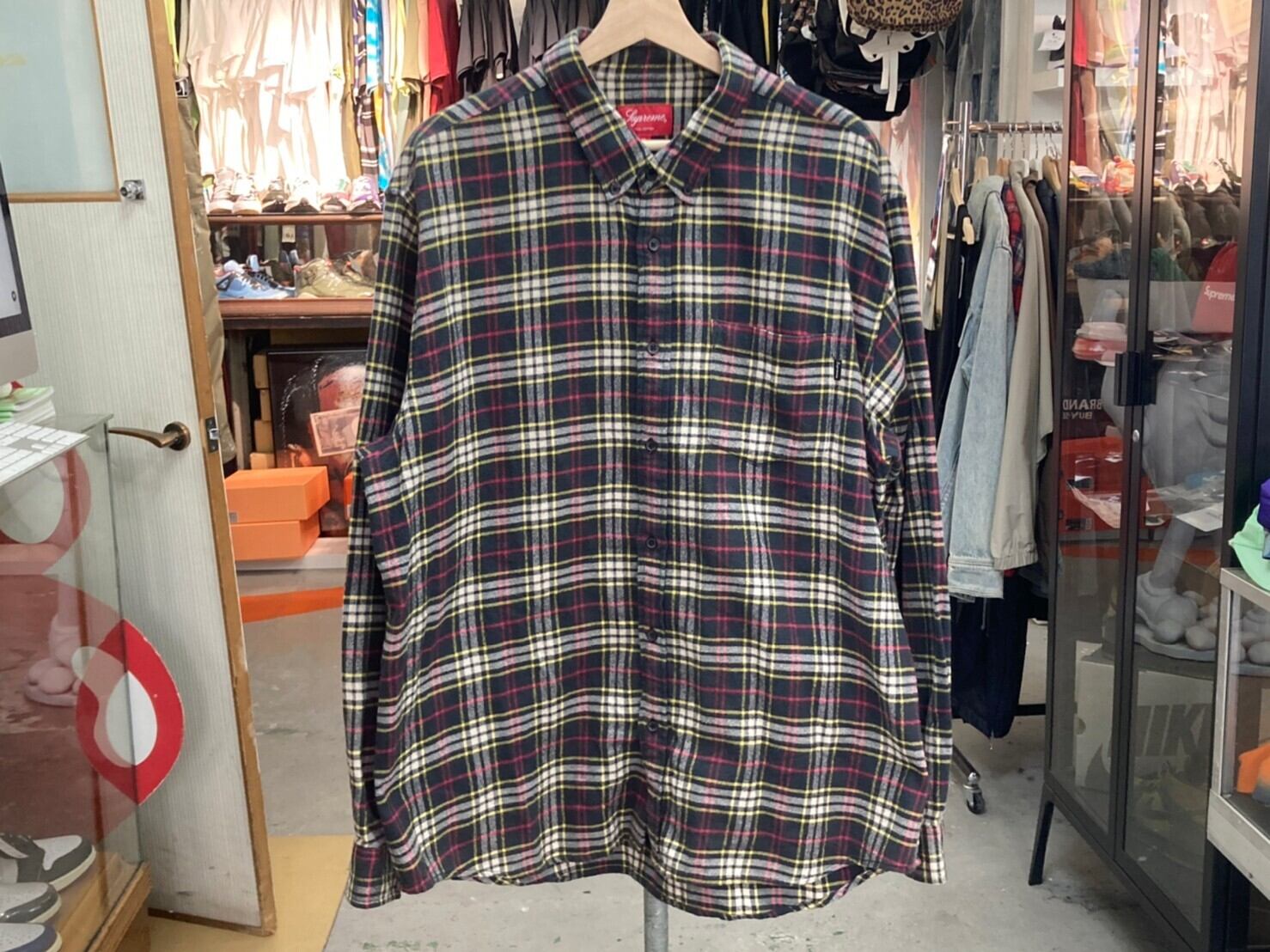 Supreme 20AW TARTAN FLANNEL SHIRT BLACK XL 63465 | BRAND BUYERS OSAKA