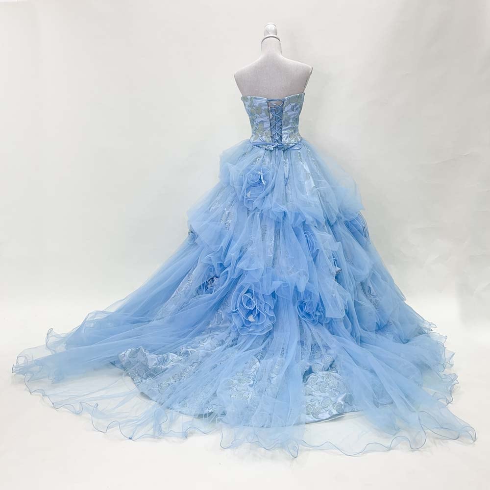 中古 カラードレス ライトブルー 水色 FANCY 9号～13号T プリンセス 
