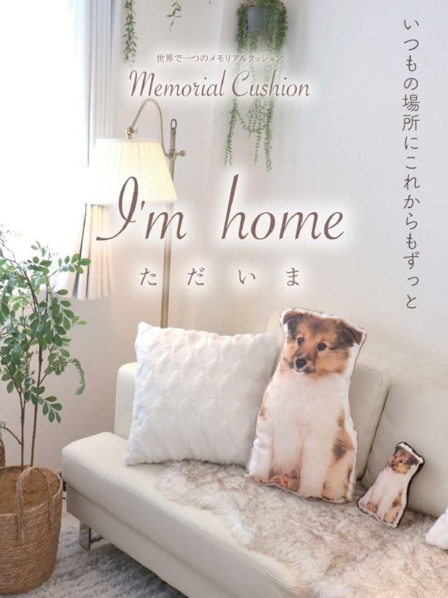 メモリアルクッション【背面モコモコ生地】Sサイズ