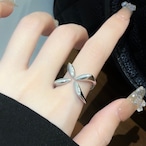 flower silver ring / l0909