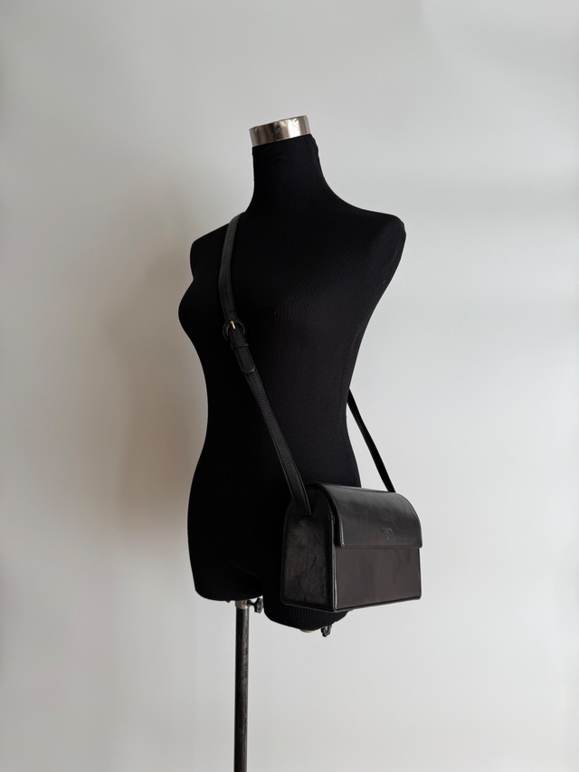 1990s PRADA LEATHER SQUARE SHOULDER BAG