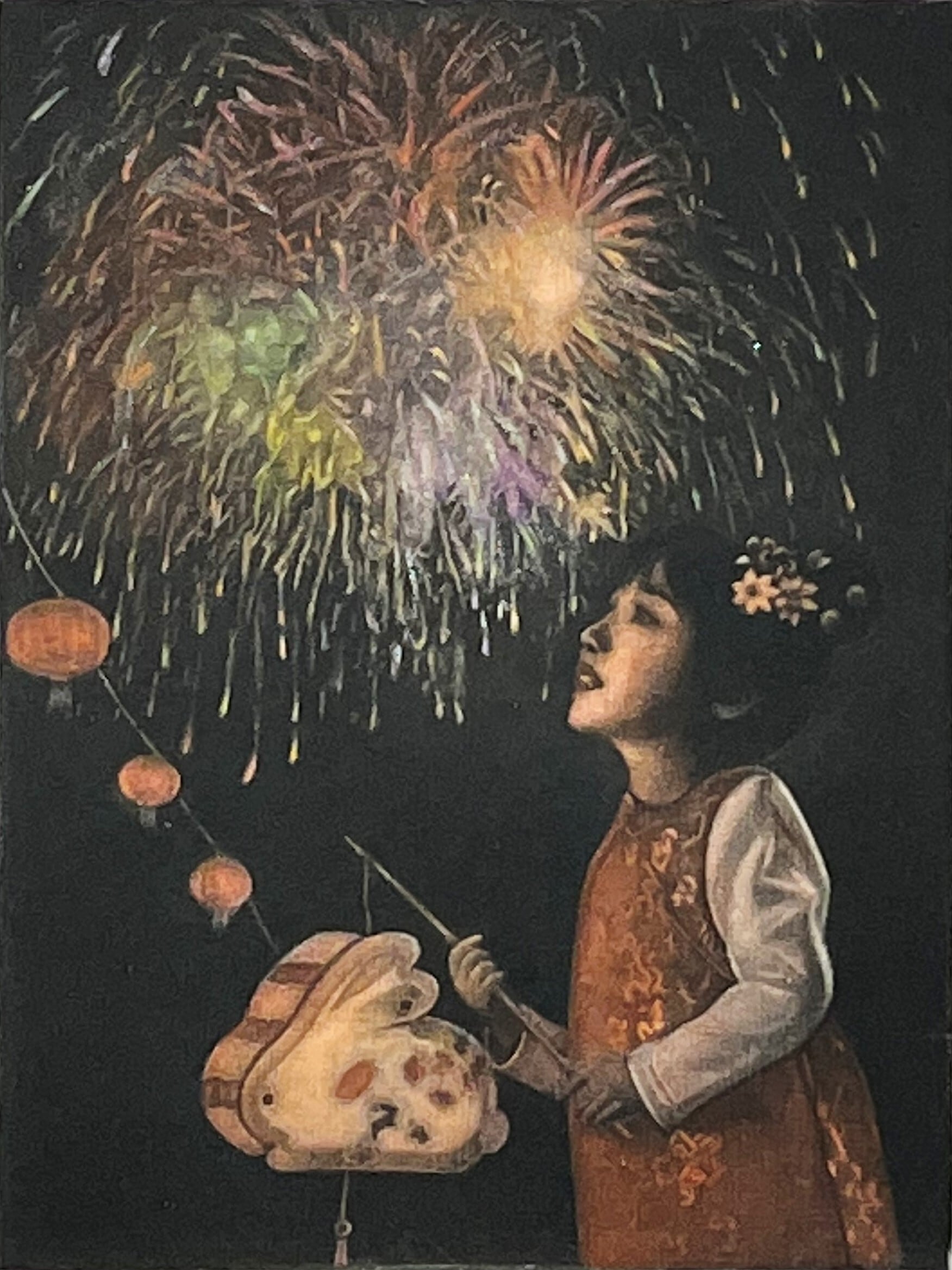 庄漫作品 / 銅版画「冬花火」/ 額付き（送料込） | VIVANT ART