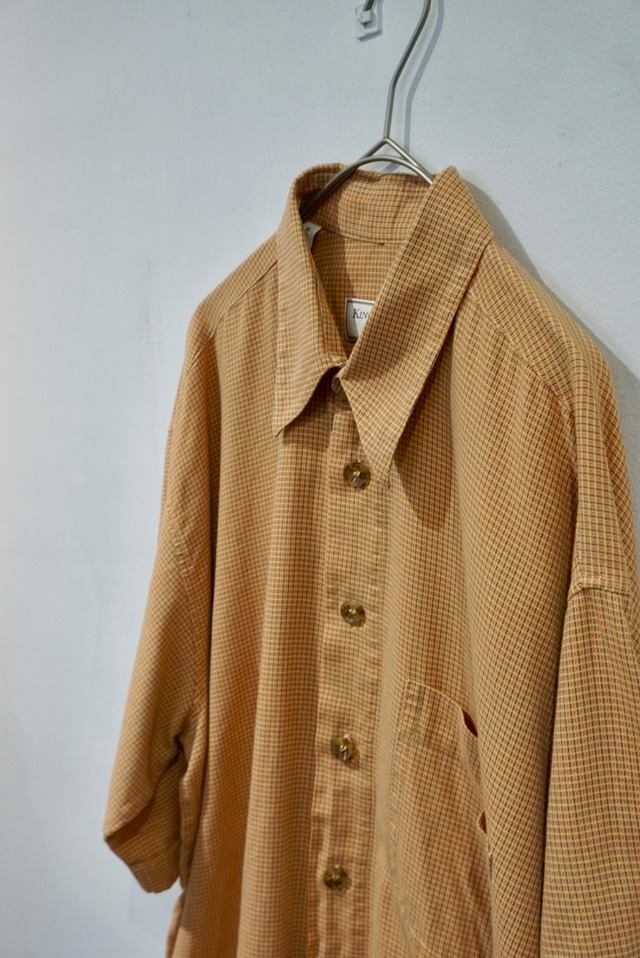 cotton plaid s/s shirt