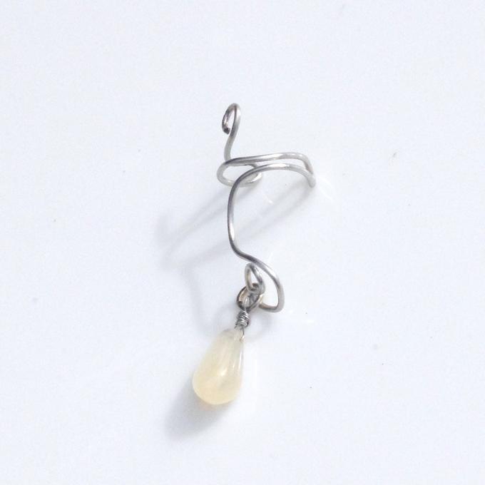 【Sale】一点物✦⋆.6月の誕生石⋆.·月の雫⋆.·ムーンストーンイヤーカフ✦ステンレス⋆.·✦