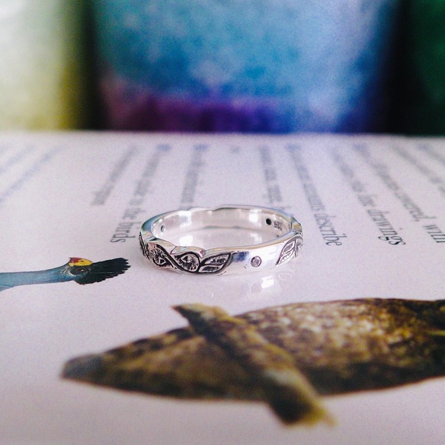 3zilconia ring silver925