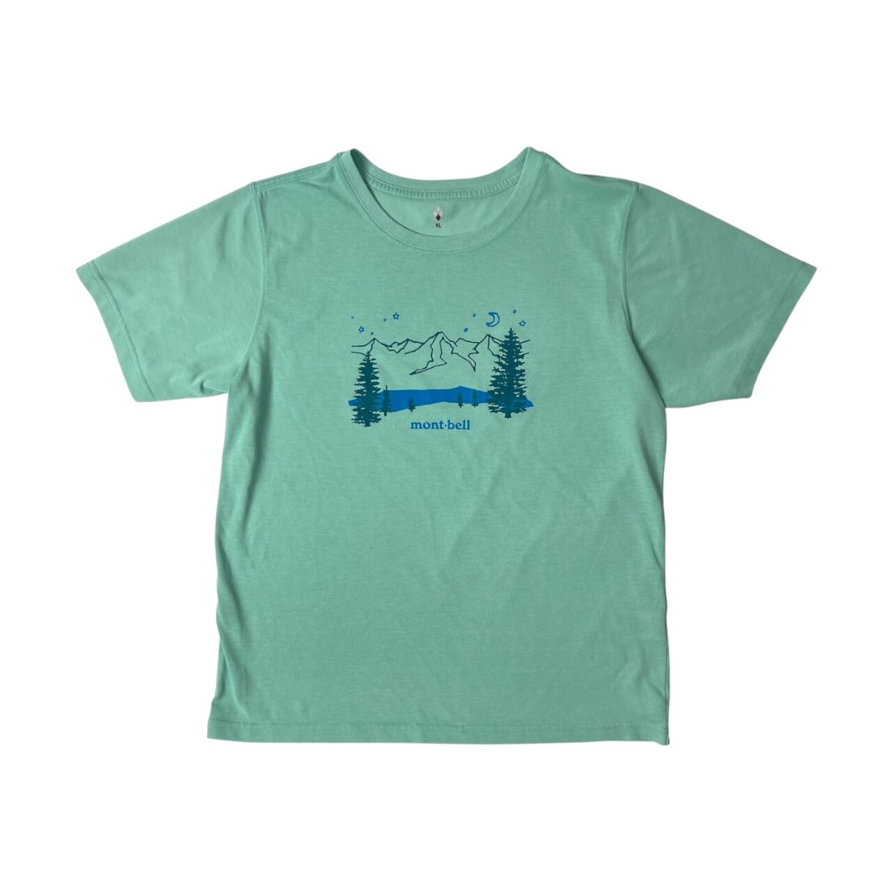 mont-bell モンベル プリント半袖Tシャツ XL/ミントグリーン/#1114482