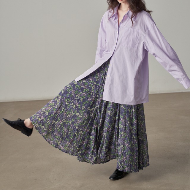 floral chiffon long skirt L0013