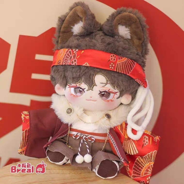 20cmぬい服】紅色 夜の宴 和風コーデセット 20cmぬいぐるみ用 着せ替え