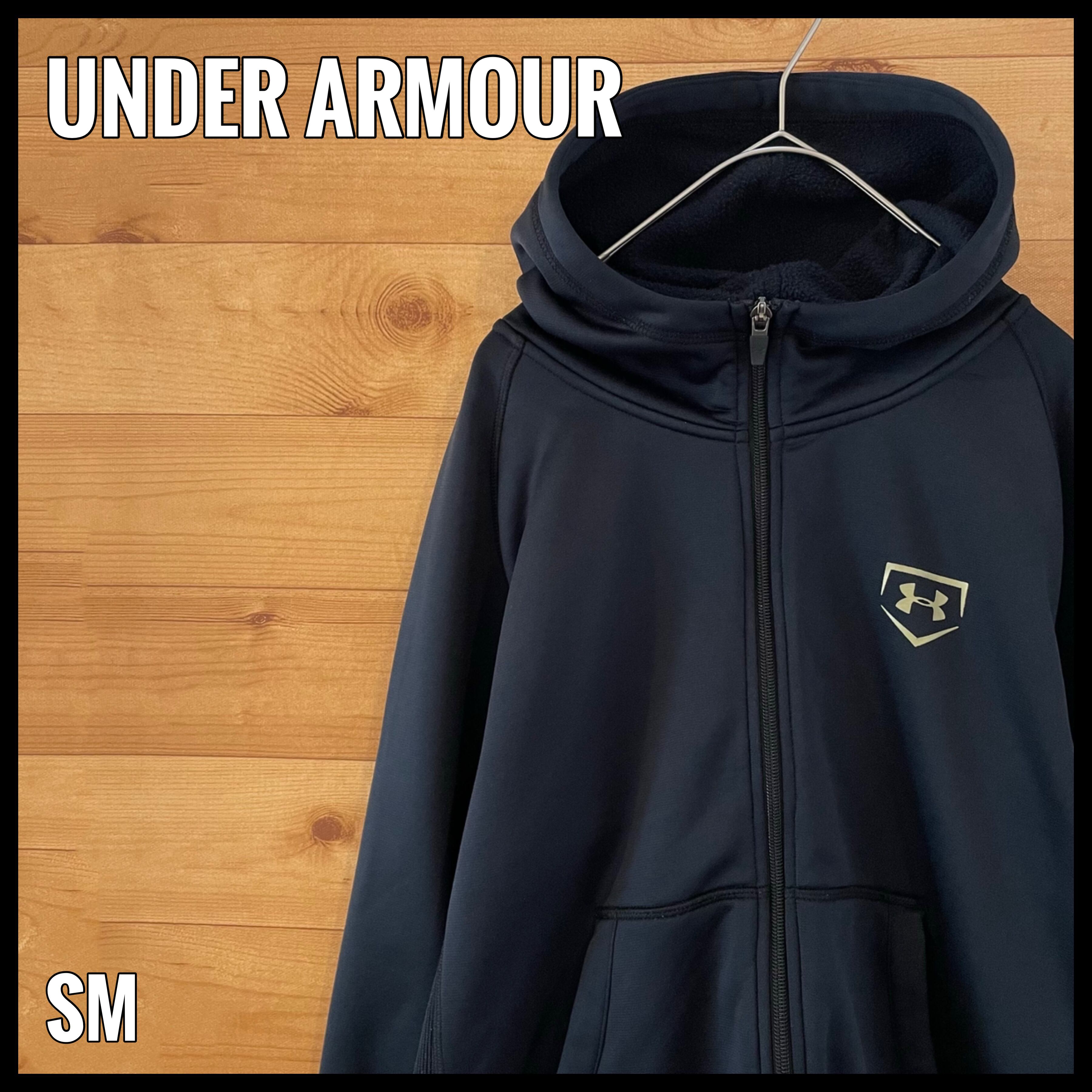 ★ビッグサイズ XXL★ UNDER ARMOUR ナイロンパーカー 黒デカロゴ