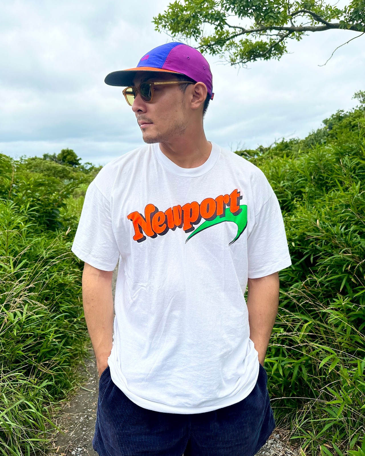 XL Deadstock Newport 80s 90s シングルステッチ ニューポート Tシャツ 白