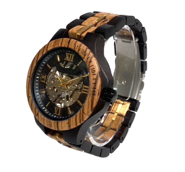 ECOS クロノグラフ　木の腕時計　美品