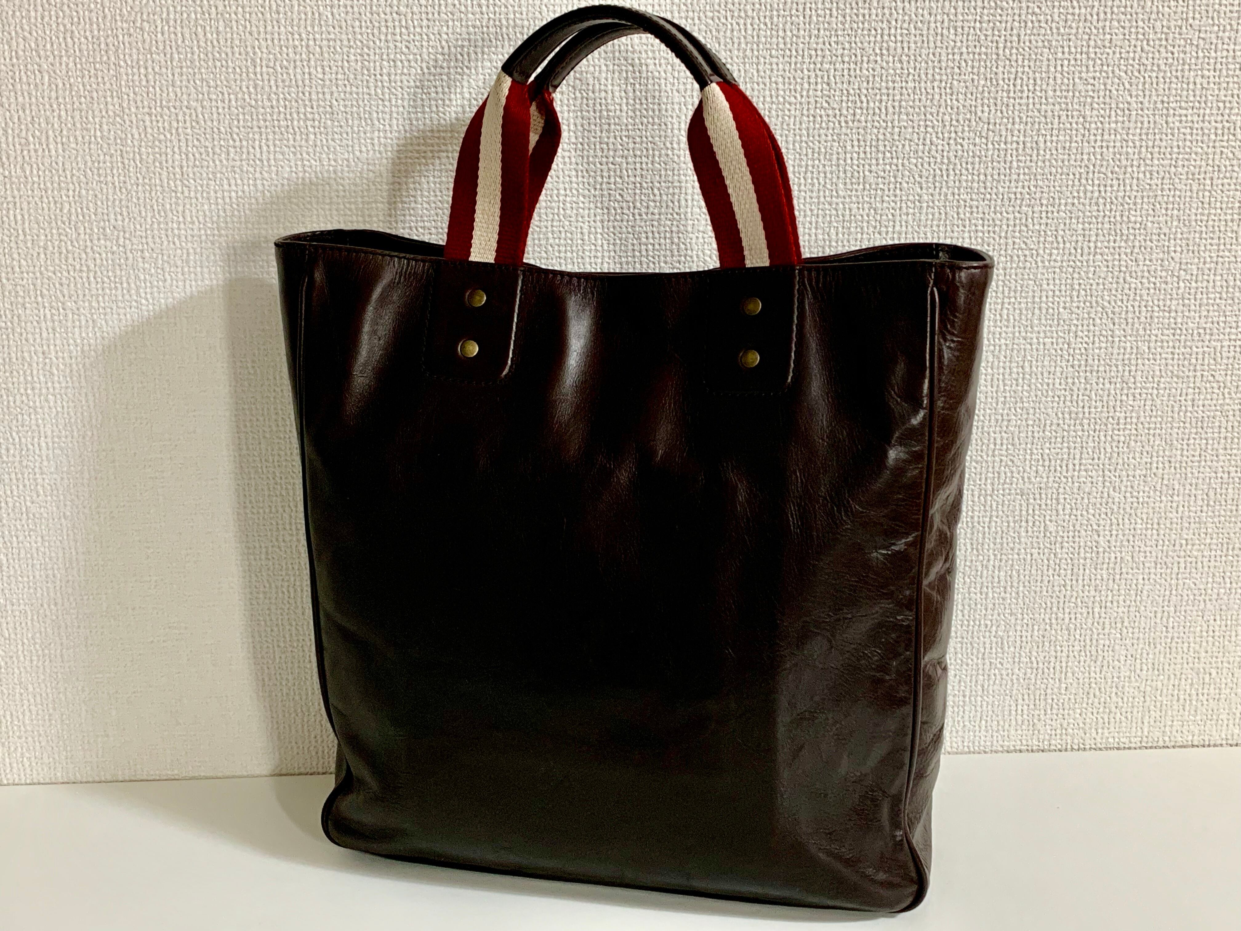 BALLY バリー トレインスポッティング メンズ 2WAY トートバッグ 茶 