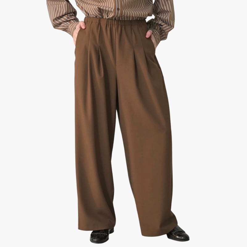 【 HERENCIA 】Relaxed Wide Tuck Pants
