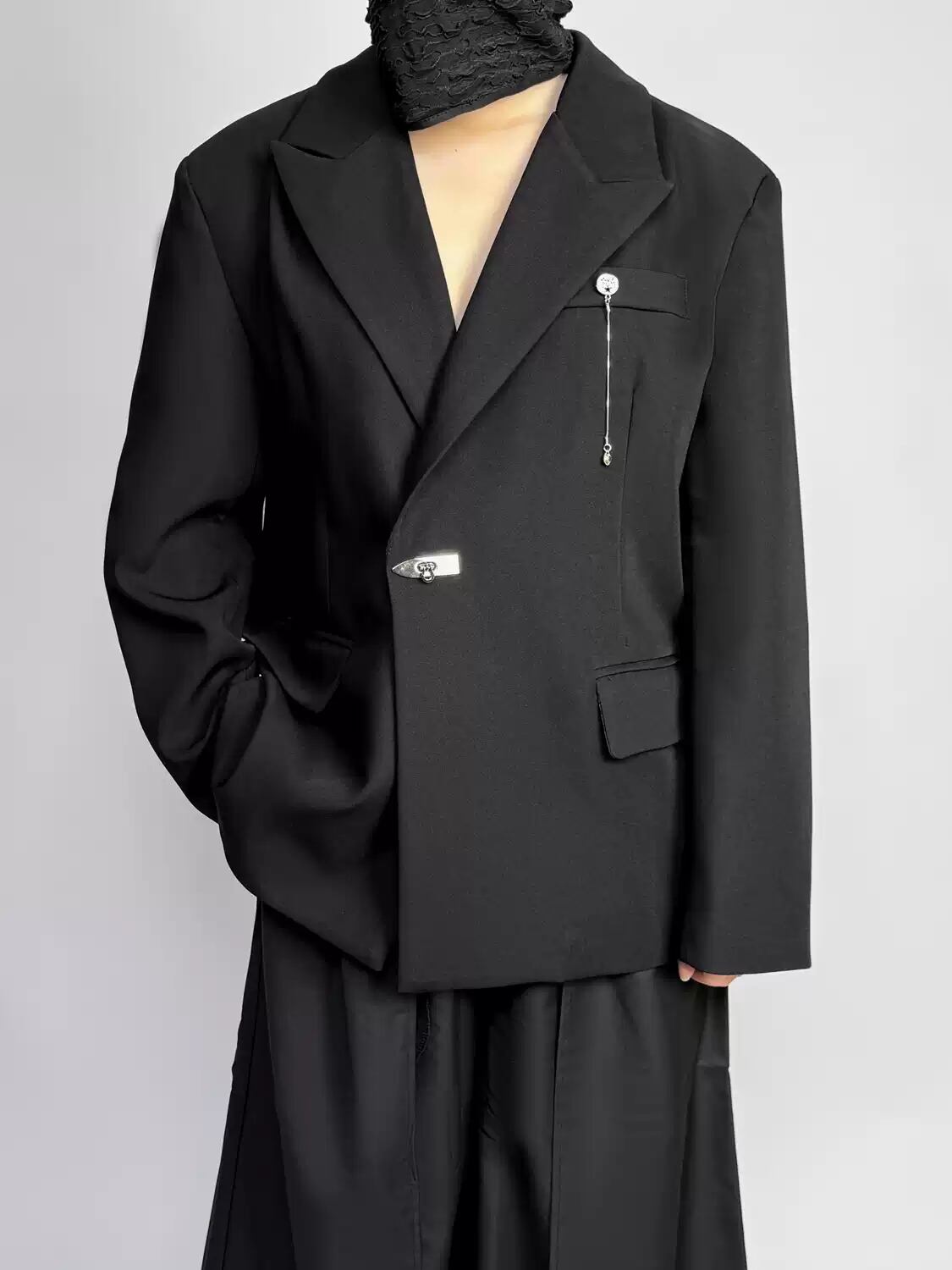【ORV0168】Peak Lapel Padded Blazer